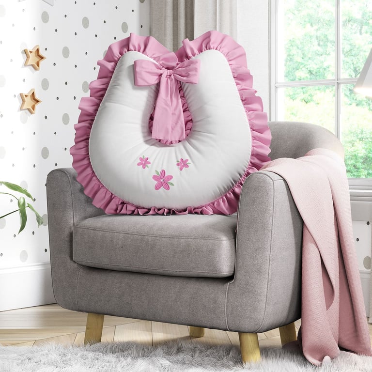 Almofada Amamentação Florzinhas Rosa — vista alternativa