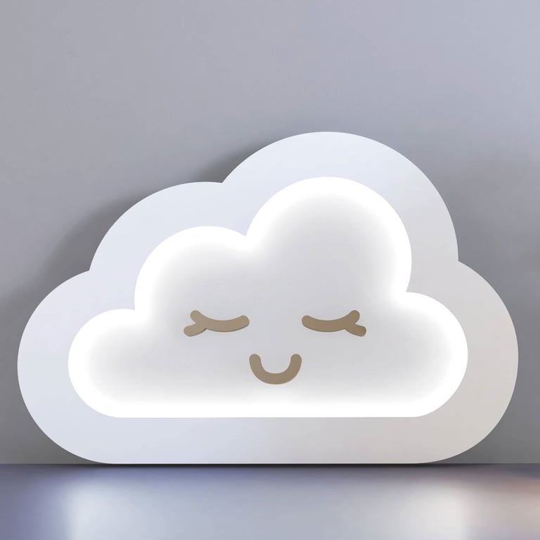 Luminária de Mesa Nuvem Rosa 30cm