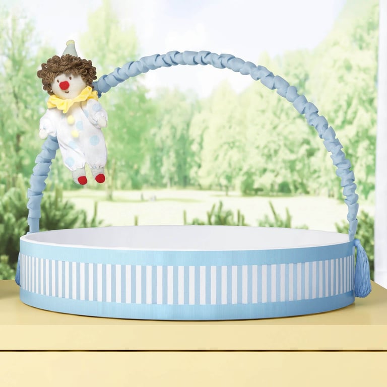 Cesta Palhacinho Listrada Azul