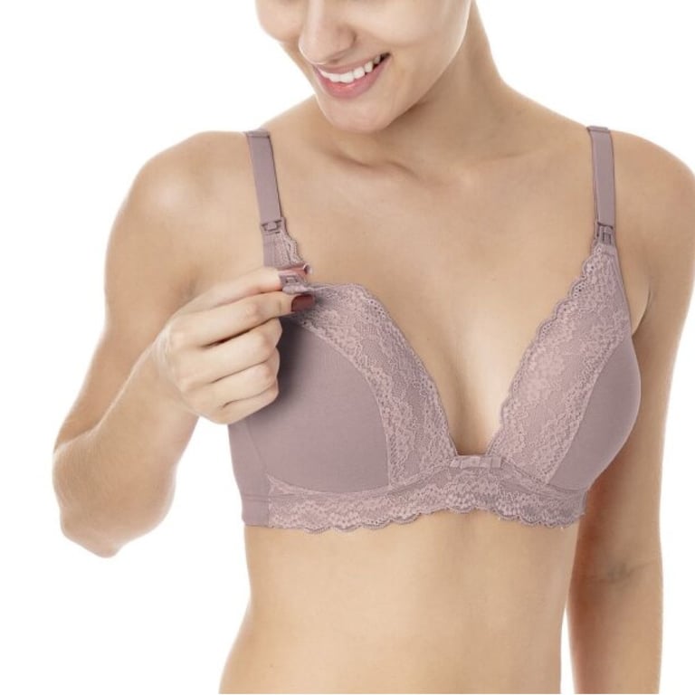 Sutiã Amamentação com Bojo e Renda Preto 42