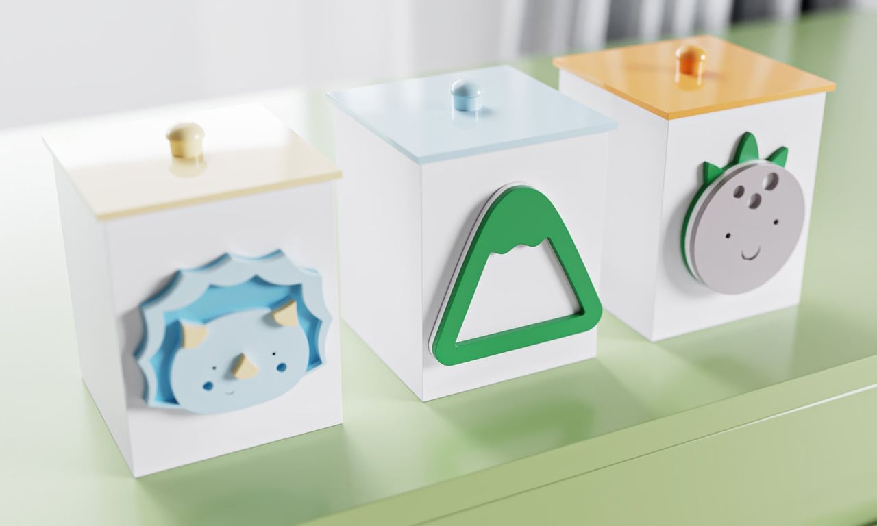 Jogo de Potes Amiguinhos Dino — vista alternativa