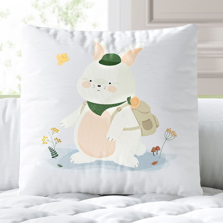 Almofada Quadrada Coelhinho Lulú 30cm