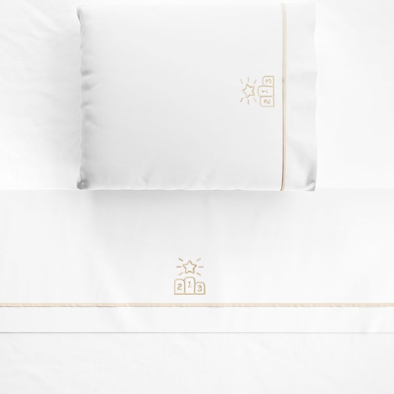 Jogo de Lençol Berço Campeão Bege 3 Peças — vista alternativa