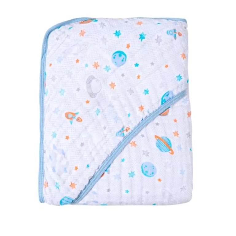 Toalha Felpuda Papizinha Karinho com Capuz Planetas