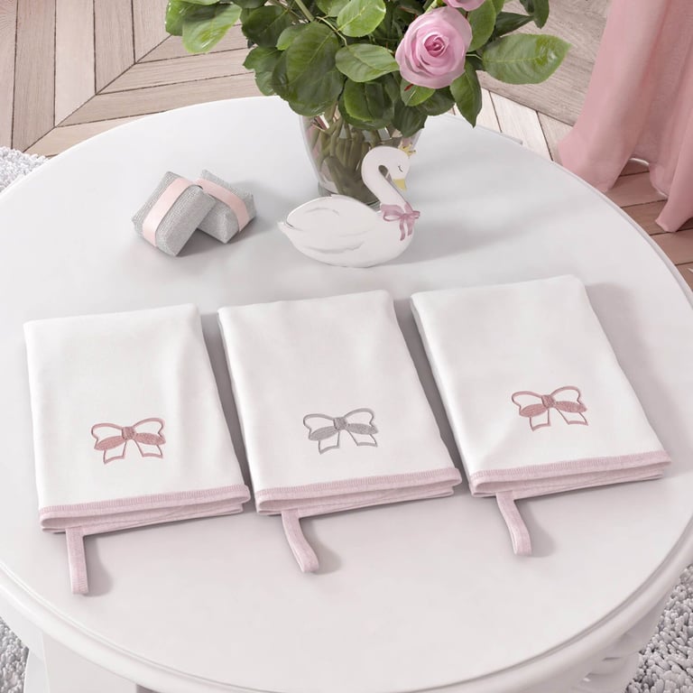 Jogo de Fraldas de Boca Malha Lacinho com 3 — vista alternativa