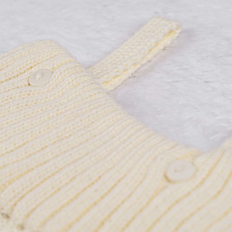 Saída Maternidade Tricot com Body Gola Bebê Amarelo 03 Peças — vista alternativa