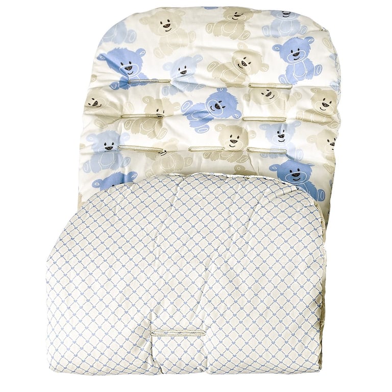 Capa de Carrinho Dupla Face Ursinho Soninho Azul