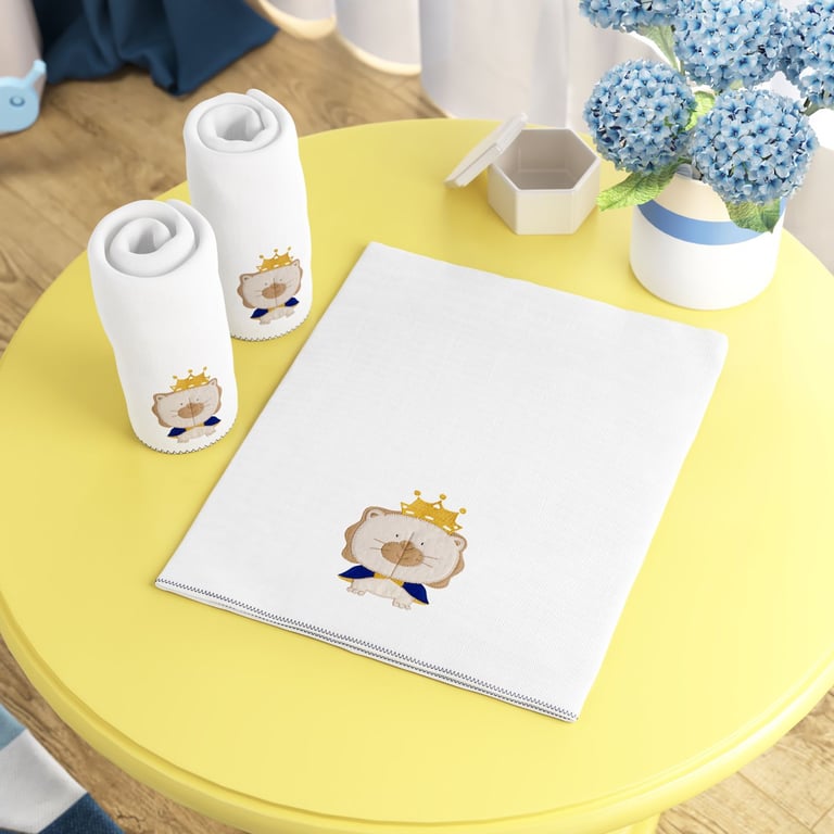 Jogo de Fraldas Ombro Reizinho da Floresta com 3