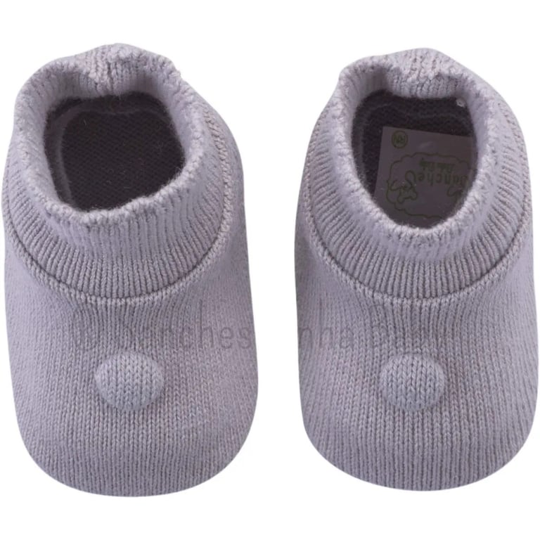 Sapatinho Bebê Sanches Malha em Acrílico Azul