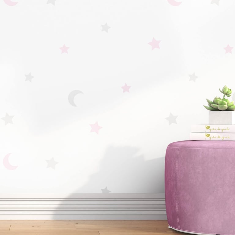 Papel de Parede Lua e Estrelas 3m