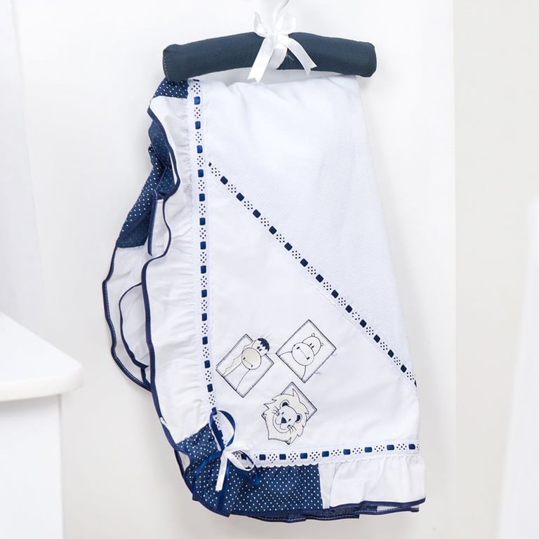 Manta Piquet Leãozinho Azul Marinho 80cm