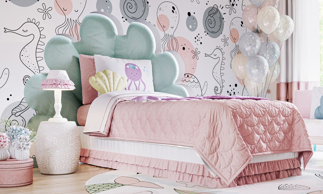 Kit Cama Infantil Solteiro Menina Sereia — vista alternativa