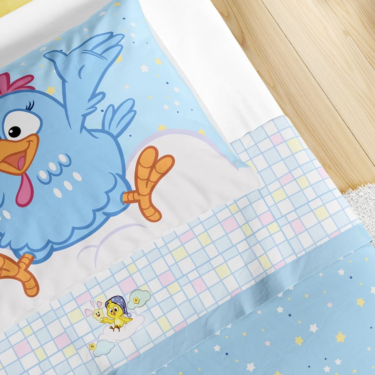 Jogo de Lençol Infantil Galinha Pintadinha 3 Peças