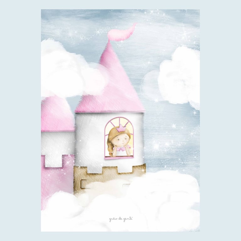 Kit Pôster Adesivo Amiguinha Ursinha Princesa 3 peças — vista alternativa