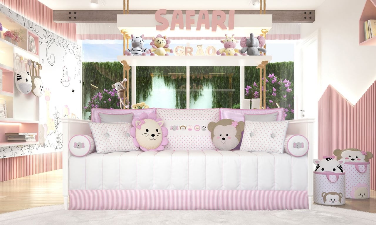 Kit Cama Babá Amiguinhos Safári — vista alternativa