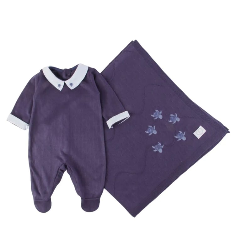 Saída Maternidade Fofinho Malha com Gola Bordada