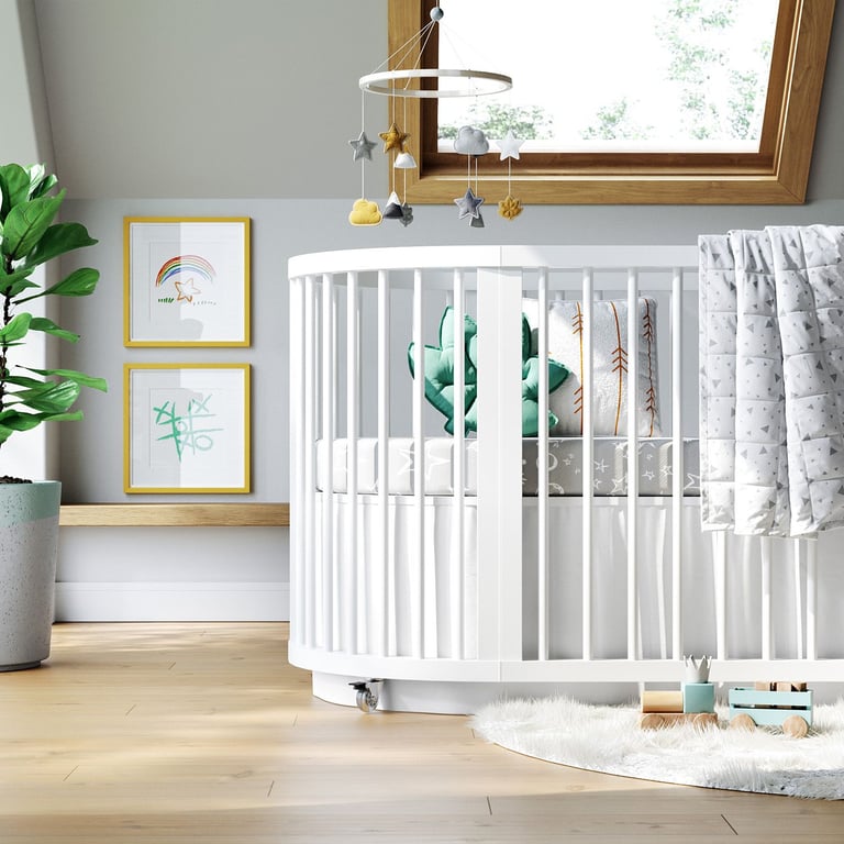 Saia de Berço Redondo Branco