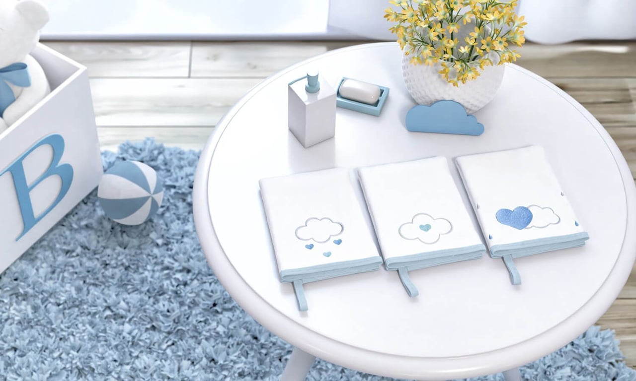 Jogo de Fraldas de Boca Malha Chuva de Amor — vista alternativa