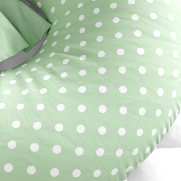 Almofada Amamentação Poá Verde com Laço