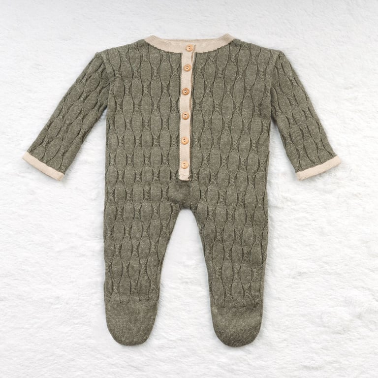 Macacão Tricot Trança Aram Verde Musgo