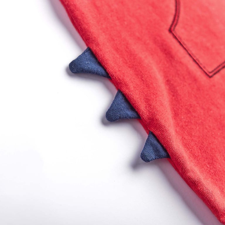 Macacão Curto Mini Dinossauro Azul Marinho — vista alternativa