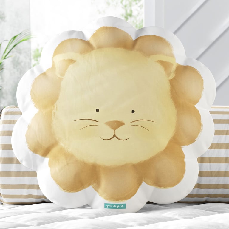 Almofada Amiguinho Leãozinho Aquarela 33cm