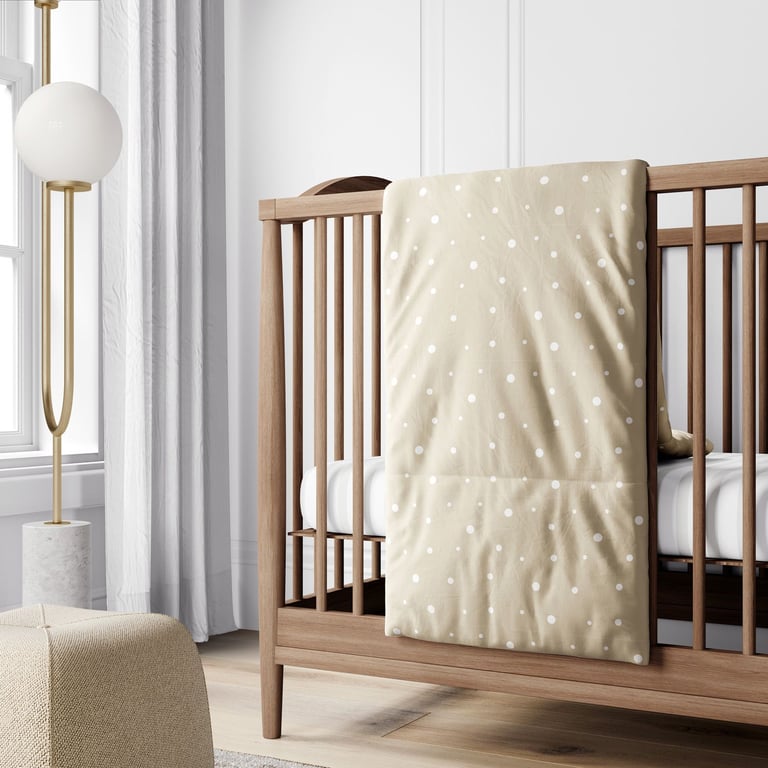 Edredom de Berço Poá Bege — vista alternativa