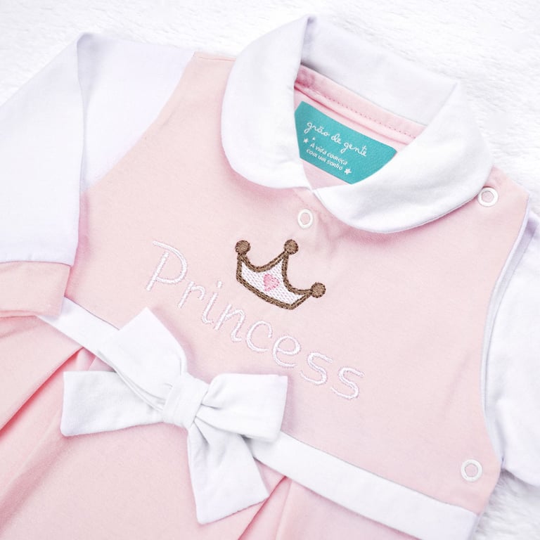 Macacão Baby Princess Rosa — vista alternativa