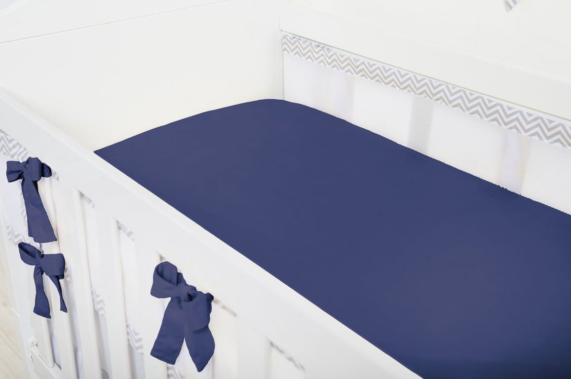 Lençol de Baixo Berço Marinho — vista alternativa