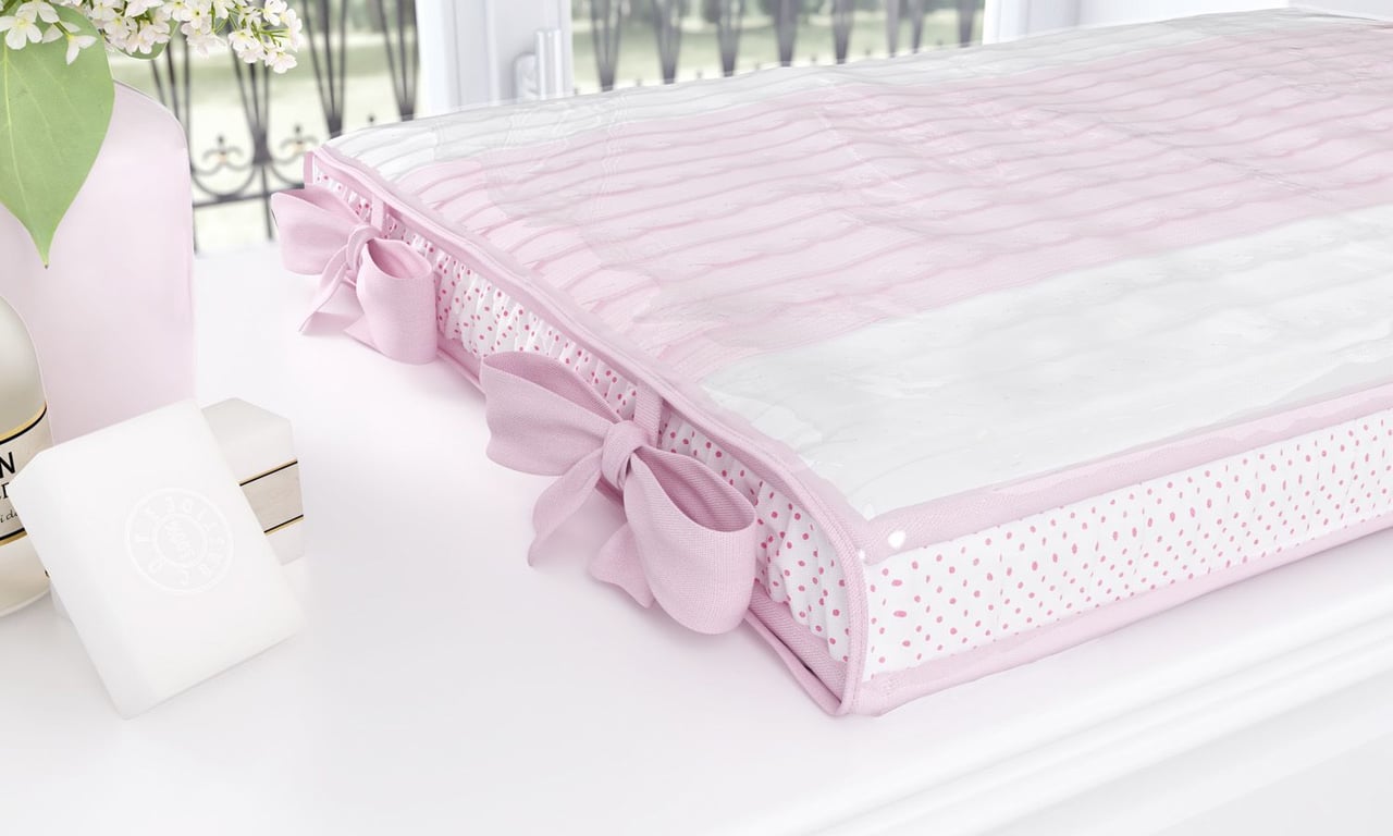 Trocador de Fraldas Tricot Luxo Rosa — vista alternativa