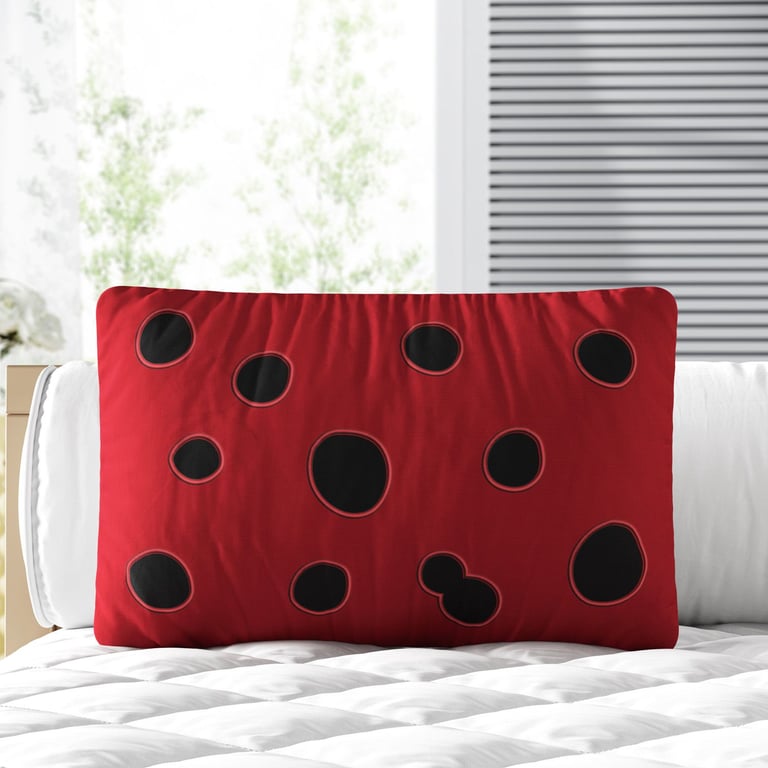 Almofada Retangular Animal Print Vermelho e Preto 35cm