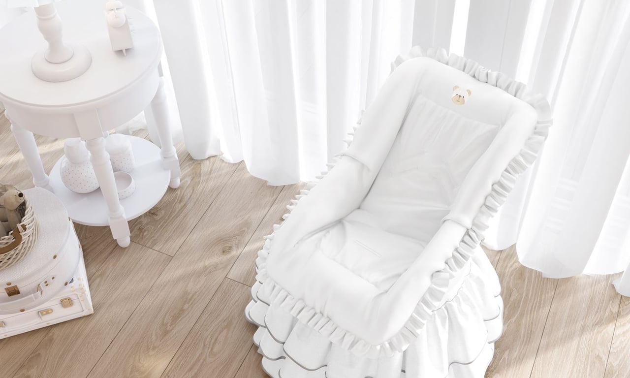 Capa de Bebê Conforto Branco Clássico