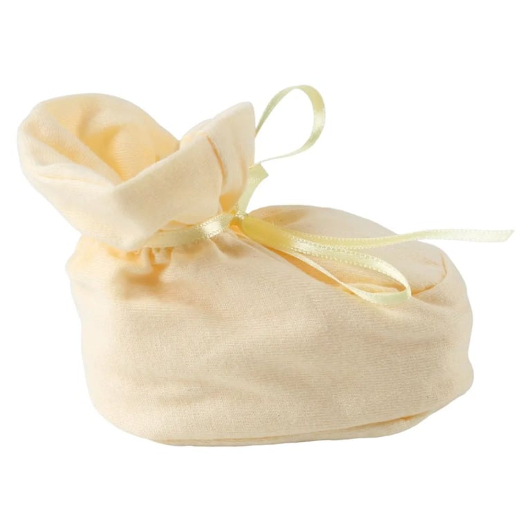 Pantufa Bebê Chutinho Liso com Fita Vermelho — vista alternativa