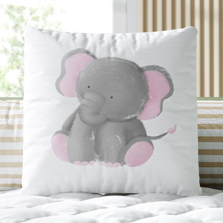 Almofada Quadrada Amiguinho Elefante 30cm