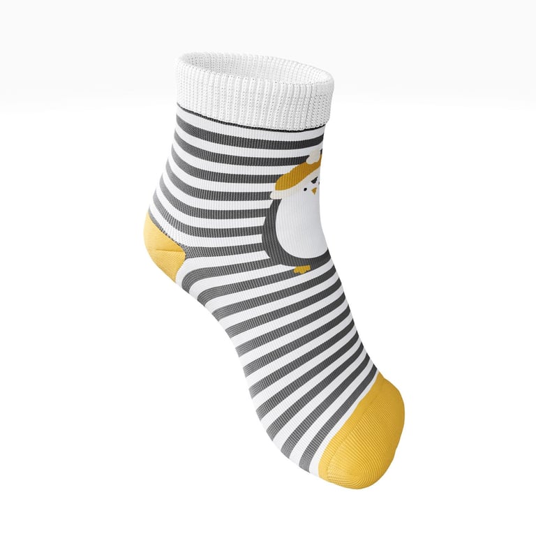 Meia Bebê Pinguim Listrada — vista alternativa