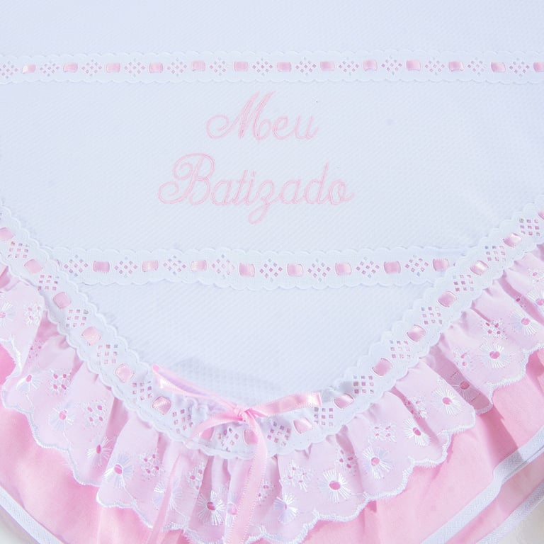 Manta Meu Batizado Rosa 86cm — vista alternativa