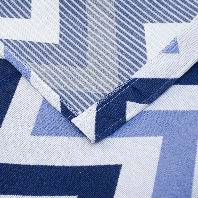 Tapete Retangular Zig Zag Azul 1,50m — vista alternativa