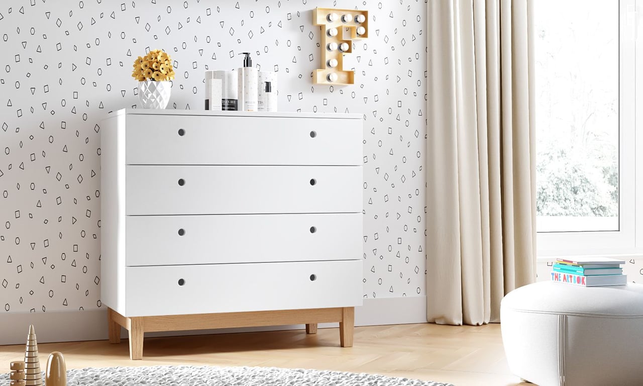 Cômoda Retrô Branco Kim — vista alternativa