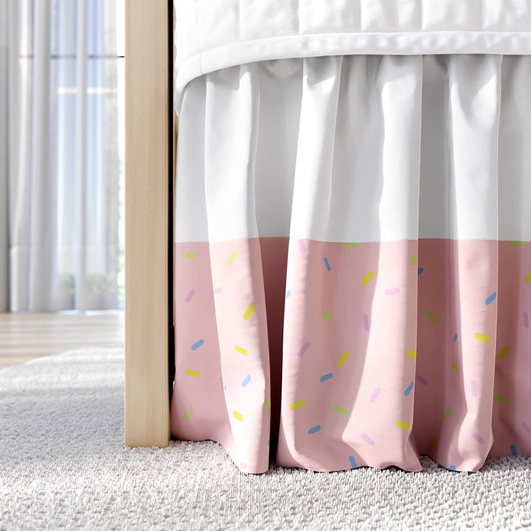 Saia de Mini Berço Granulado Colorido Doce Encanto