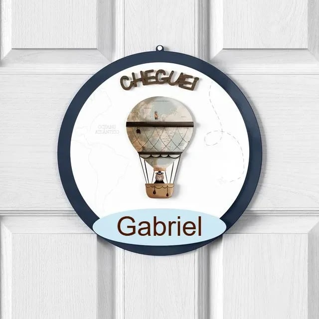 Porta Maternidade Personalizado Teddy Pelo Mundo - Gabriel