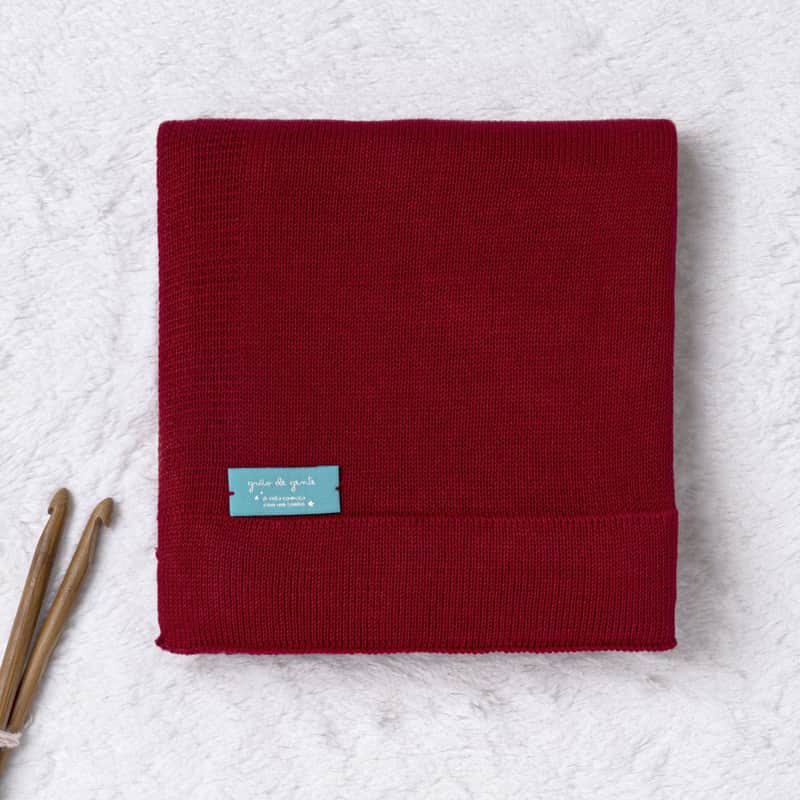Manta Bebê Tricot Vermelho 80cm