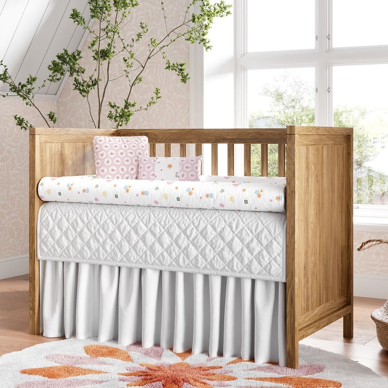 Kit Berço Rolinhos Floral 8 Peças — vista alternativa