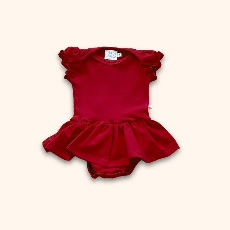 Body Bebê Curto Saia P