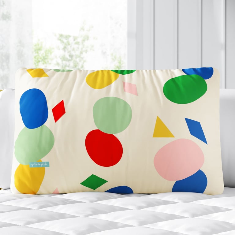 Almofada Retangular Colorido Geométrico Moderno 35cm