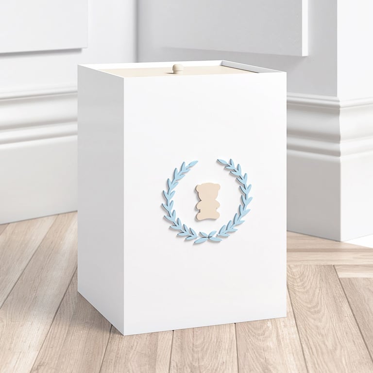 Lixeira Urso Luxo Azul