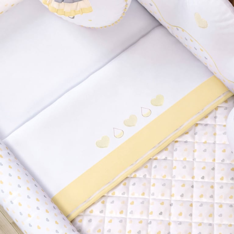Jogo de Lençol Mini Cama Chuva de Amor