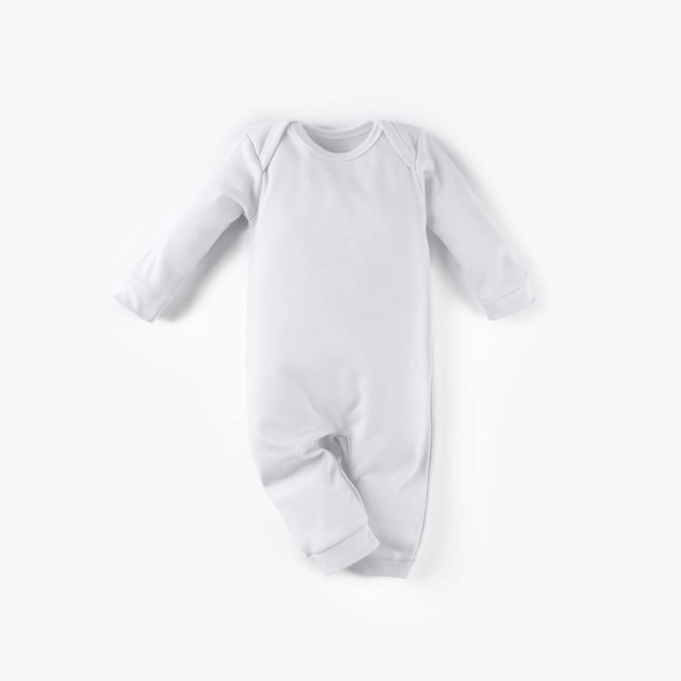 Macacão Longo Comfort em Algodão Egípcio Azul Bebê