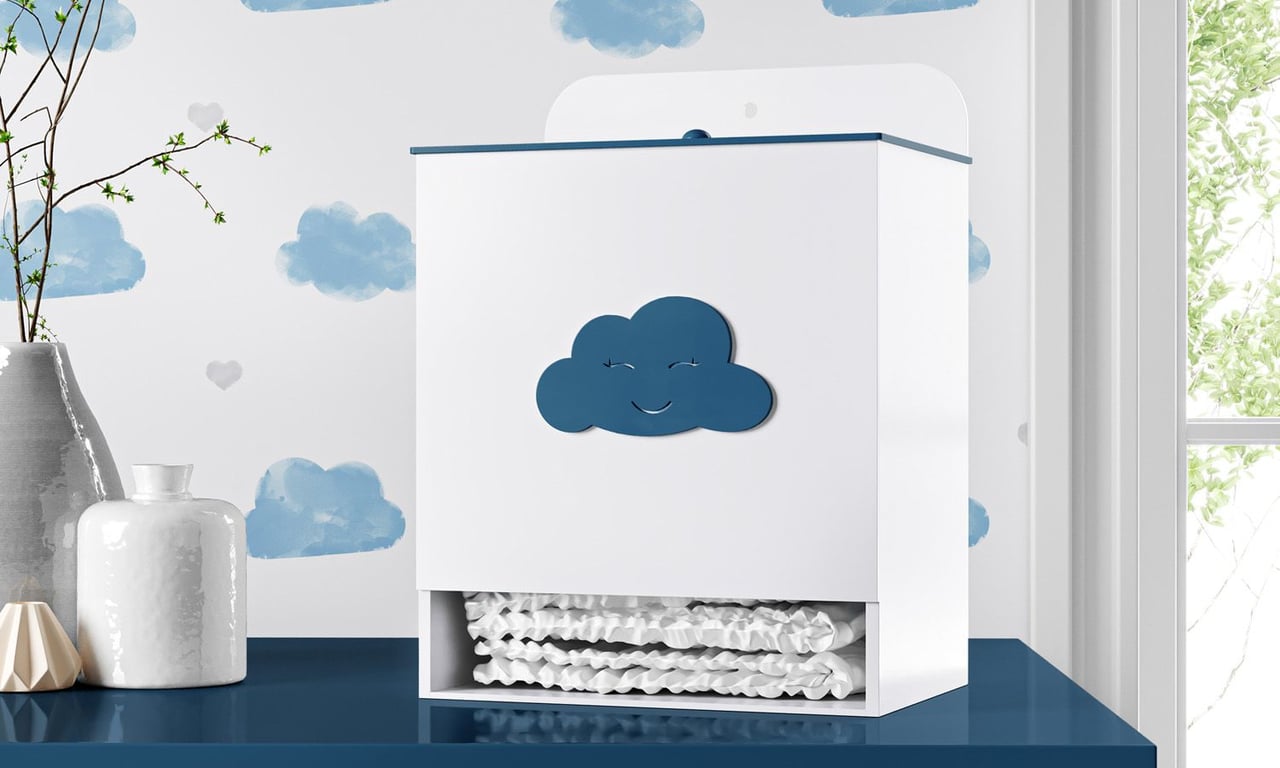 Porta Fraldas Nuvem Rosa — vista alternativa