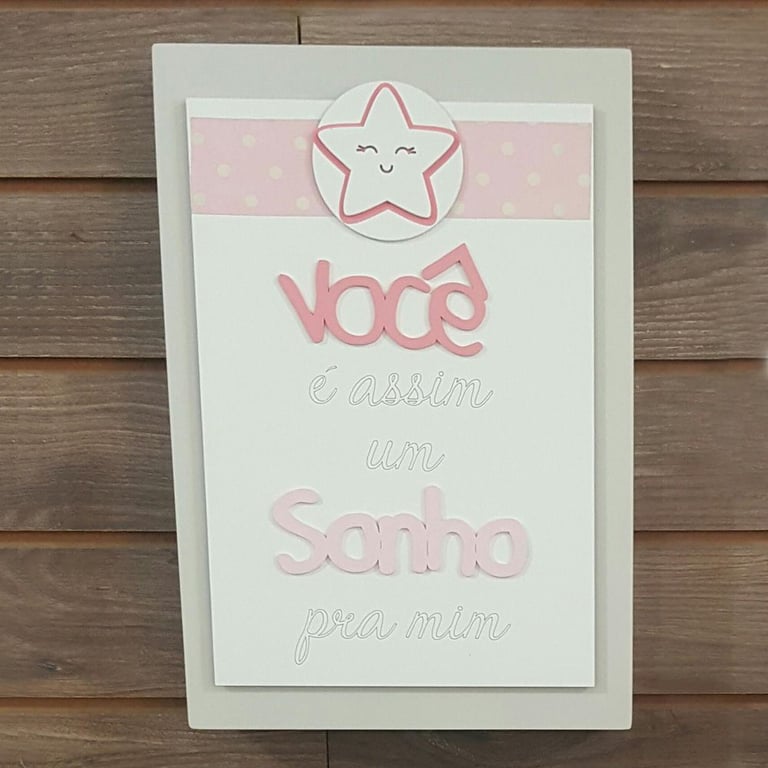 Quadro MDF Estrelinhas 3D