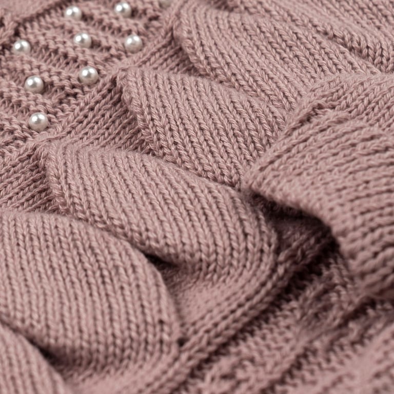 Saída Maternidade Tricot Drapeado Pérola Nude Rosé 03 Peças — vista alternativa